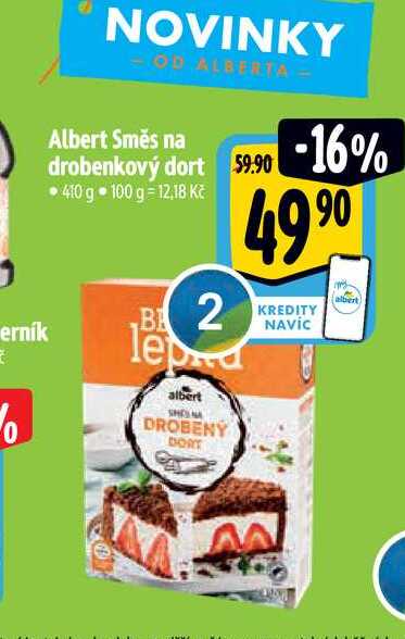 Albert Směs na drobenkový dort 410 g 