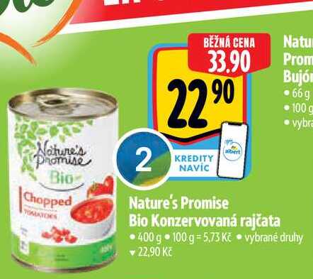 Nature's Promise Bio Konzervovaná rajčata 400 g