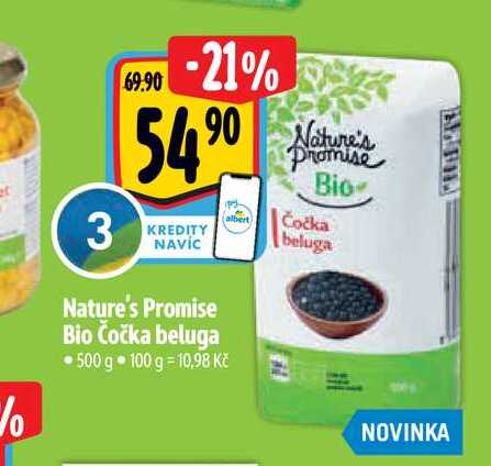 Nature's Promise Bio Čočka beluga 500 g