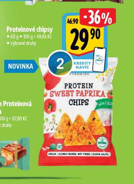 Proteinové chipsy 60 g vybrané druhy