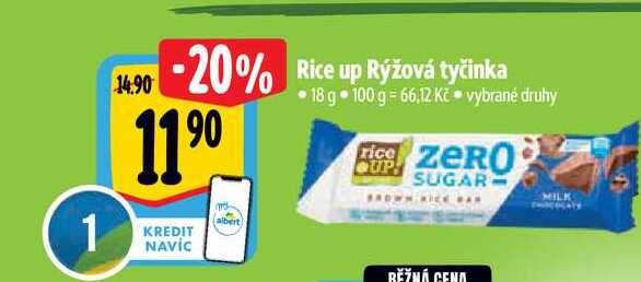 Rice up Rýžová tyčinka 18 g vybrané druhy 