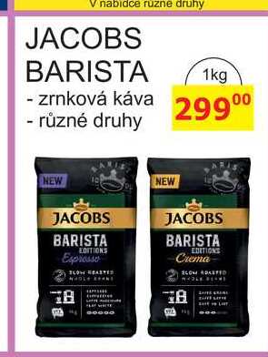 JACOBS BARISTA 1kg - zrnková káva 