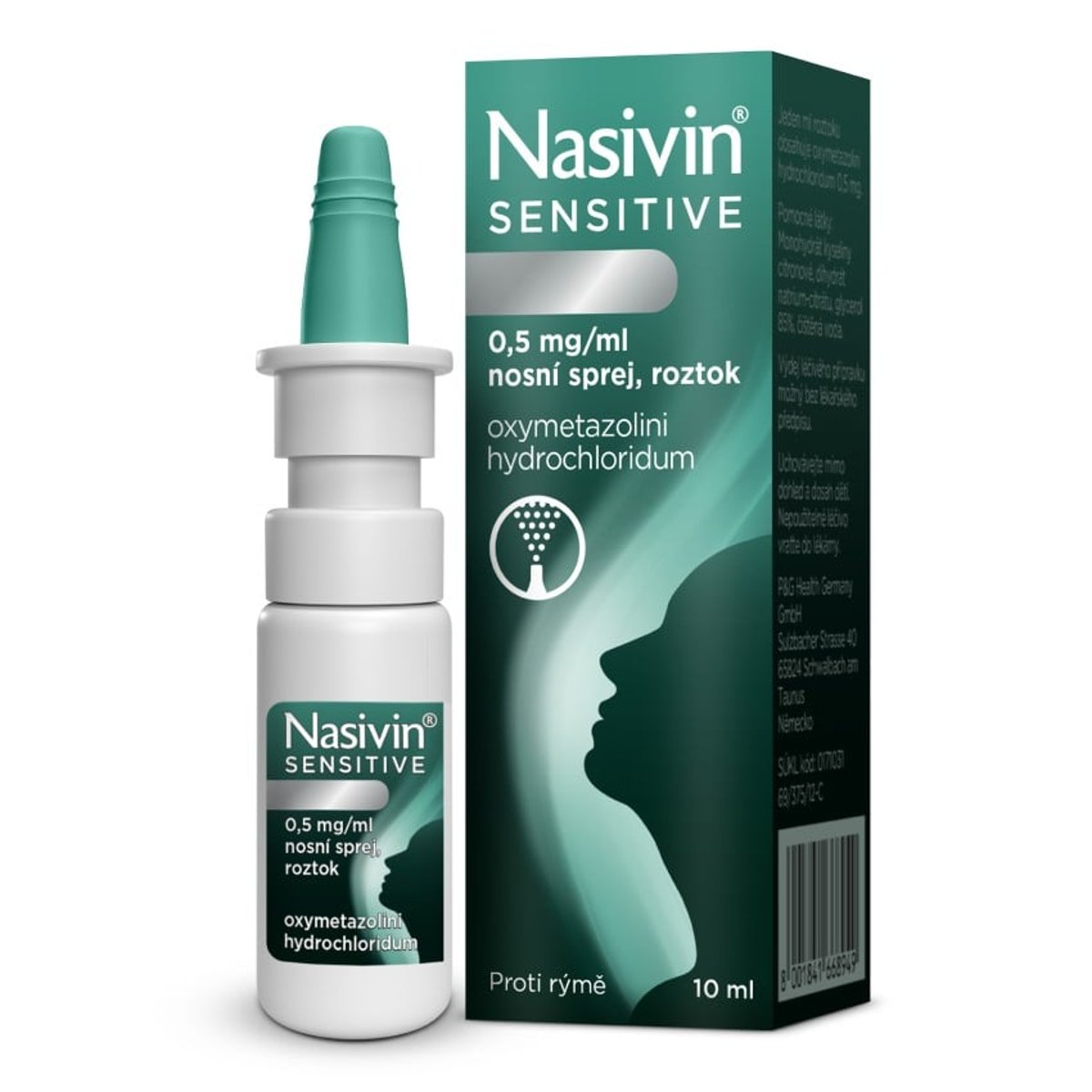 NASIVIN SENSITIVE 0,5MG/ML Nosní sprej, roztok 10ML