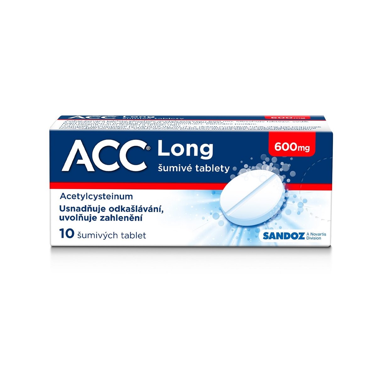 ACC LONG 600MG šumivá tableta 10