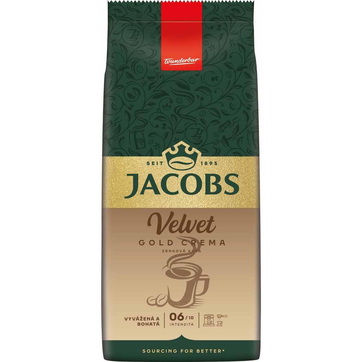 Jacobs Velvet Gold Crema zrnková káva