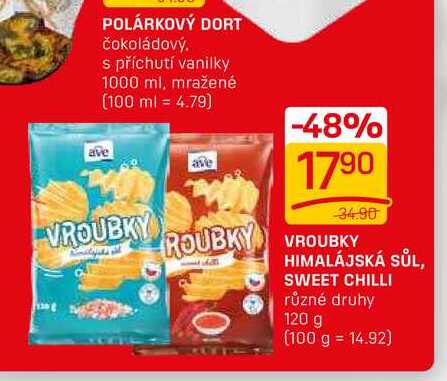 VROUBKY HIMALÁJSKÁ SŮL, SWEET CHILLI různé druhy 120 g 