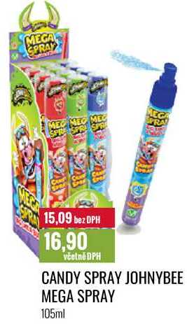 CANDY SPRAY JOHNYBEE MEGA SPRAY 105ml 