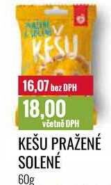 KEŠU PRAŽENÉ SOLENÉ 60g 