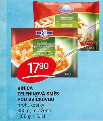 VINICA ZELENINOVÁ SMĚS POD SVÍČKOVOU pruh, kostky 350 g, mražené 