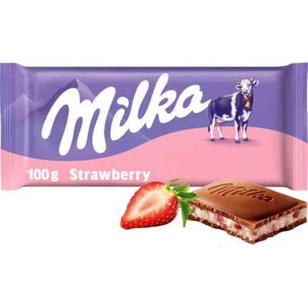 Milka Čokoláda Jahodová mléčná