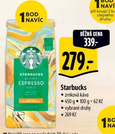 Starbucks zrnková káva 450 g vybrané druhy 