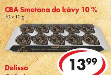 CBA Smetana do kávy 10%, 10x 10 g 