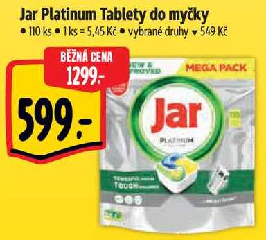 Jar Platinum Tablety do myčky, 110 ks 