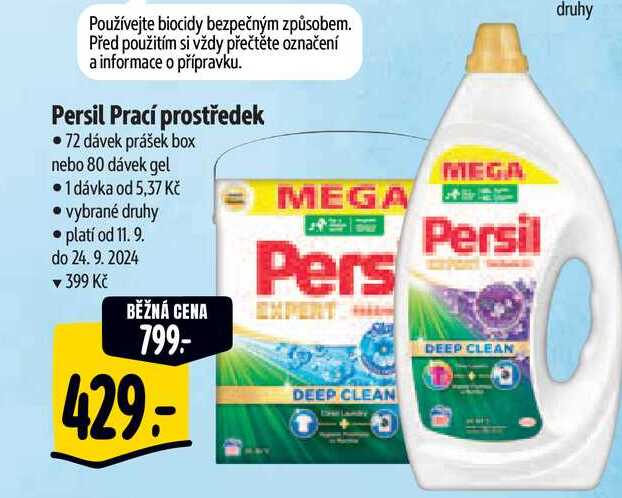   Persil Prací prostředek • 72 dávek prášek box nebo 80 dávek gel 