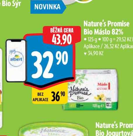   Nature's Promise Bio Máslo 82% 125 g 