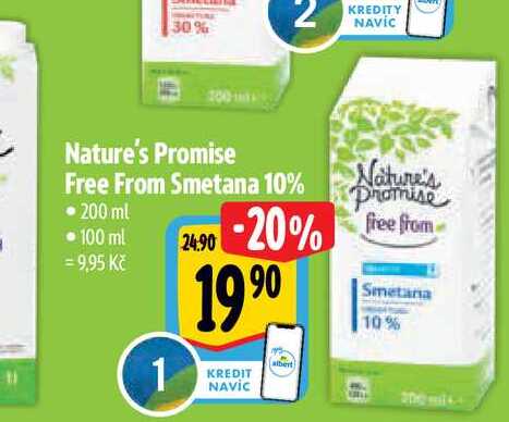   Nature's Promise Free From Smetana 10% 200 ml