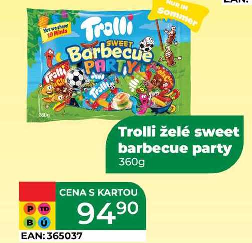 Trolli želé sweet barbecue party 360g  