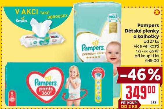 Pampers Dětské plenky a kalhotky od 27 ks 