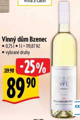 Vinný dům Bzenec, 0,75 l