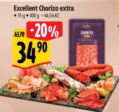 Excellent Chorizo extra, 75 g 