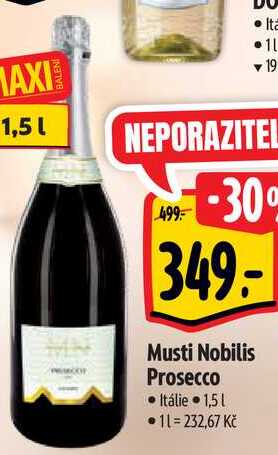 Musti Nobilis Prosecco, 1,5 l