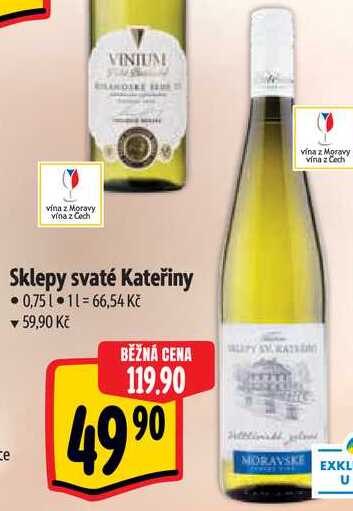 Sklepy svaté Kateřiny, 0,75 l