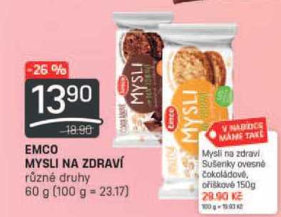 EMCO MYSLI NA ZDRAVÍ různé druhy 60 g