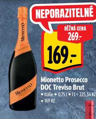   Mionetto Prosecco DOC Treviso Brut  0,75 l