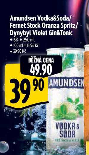 Amundsen Vodka&Soda/ Fernet Stock Oranza Spritz/ Dynybyl Violet Gin&Tonic 6% 250 ml  