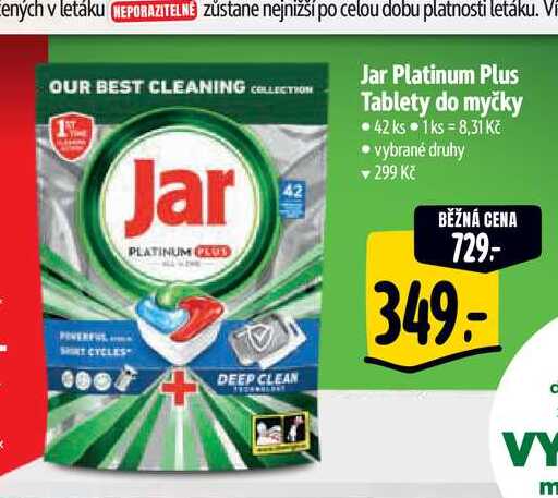   Jar Platinum Plus Tablety do myčky • 42 ks 