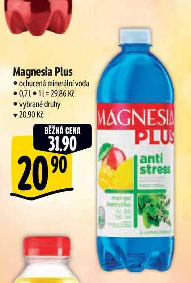 Magnesia Plus  ochucená minerální voda 0,7 l