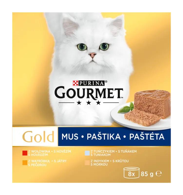 Gourmet Gold Konzervy pro kočky paštiky multipack 8x 85 g, 680 g