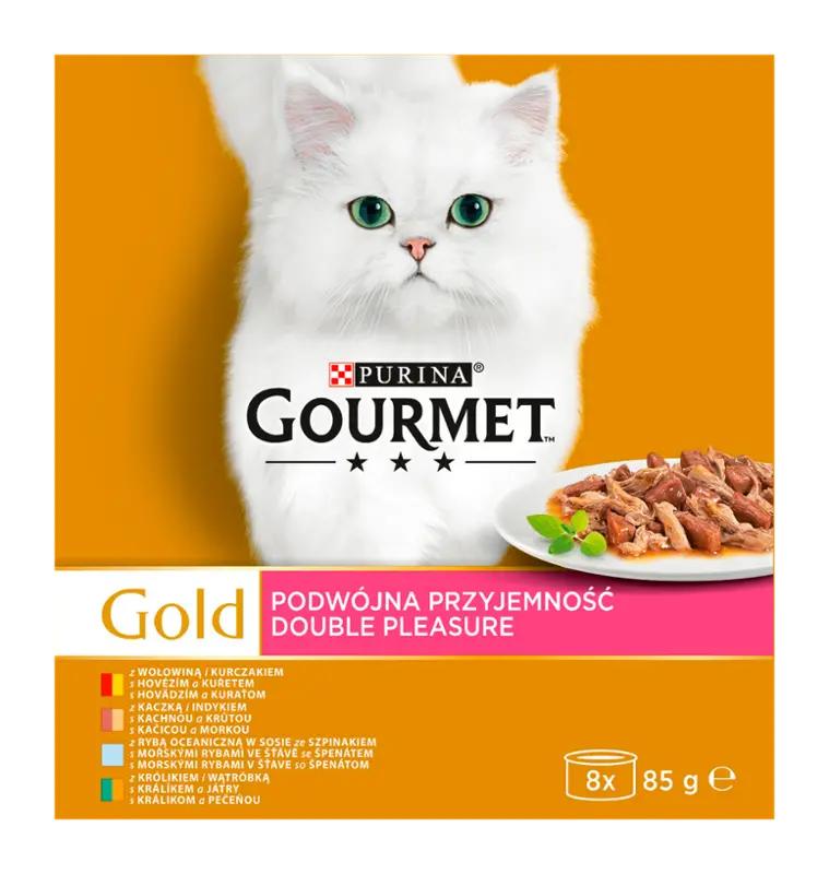 Gourmet Gold Konzervy pro kočky Double Pleasure multipack 8x 85 g, 680 g