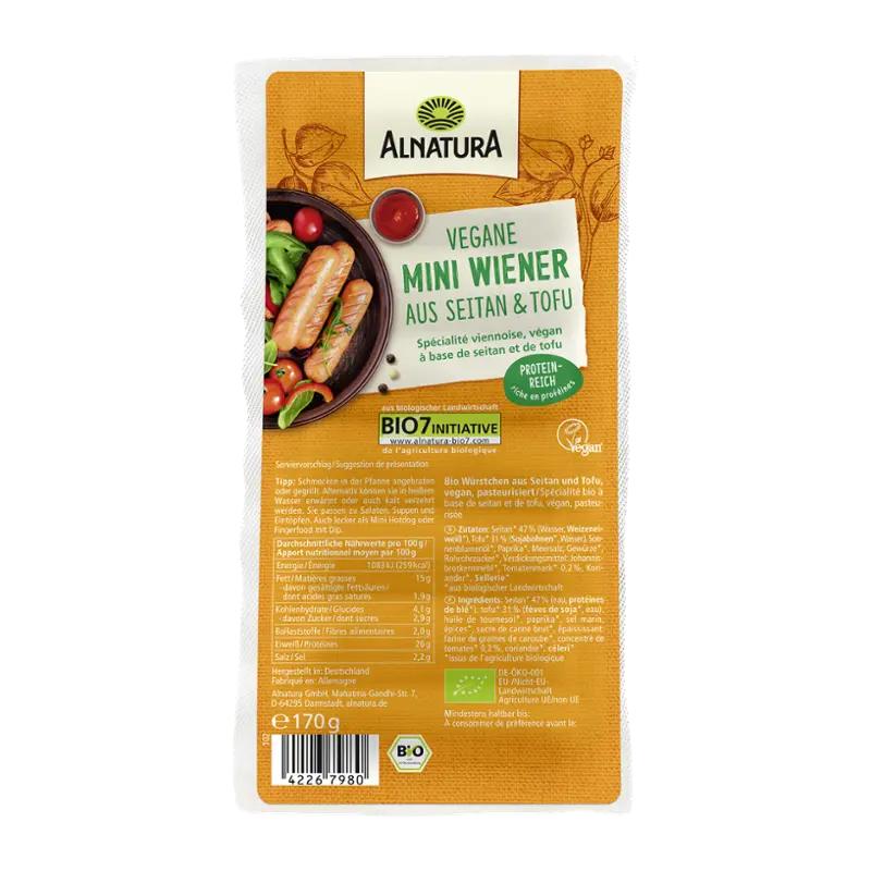 Alnatura BIO Vegan mini klobásky ze seitanu a tofu, 170 g