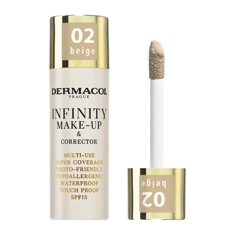 Dermacol Infinity make-up a korektor 02 Beige, 1 ks