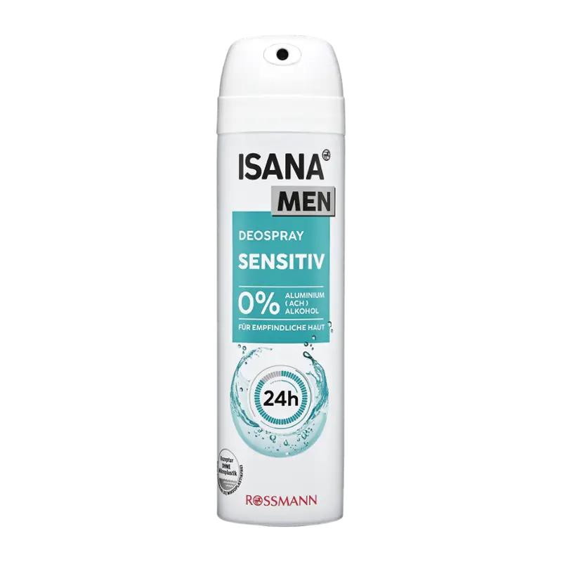 ISANA Men Deodorant sprej pro muže Sensitive, 150 ml