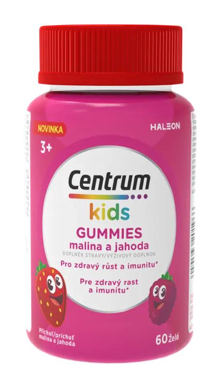 Centrum Kids Gummies malina a jahoda, doplněk stravy, 60 ks