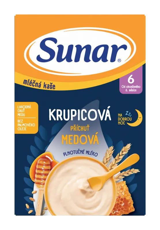 Sunar Mléčná krupicová kaše medová, 210 g