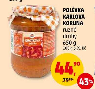 POLÉVKA KARLOVA KORUNA různé druhy, 650 g 