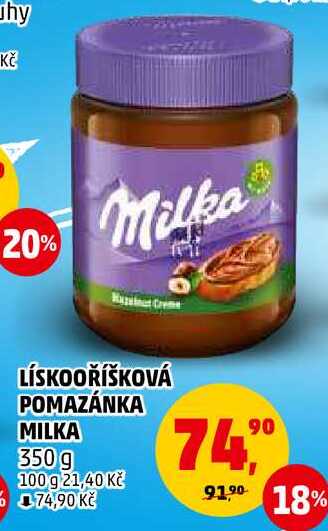 LÍSKOOŘÍŠKOVÁ POMAZÁNKA MILKA, 350 g