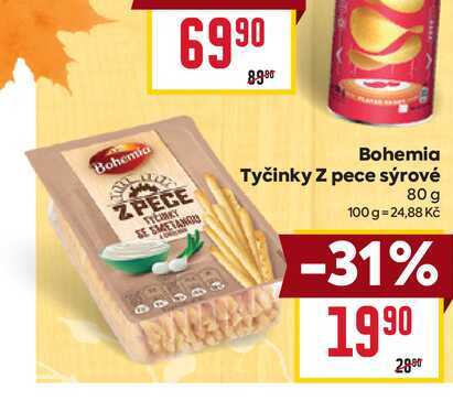 Bohemia Tyčinky Z pece sýrové 80 g