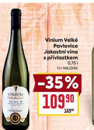 Vinium Velké Pavlovice Jakostní vína s přívlastkem 0,75l