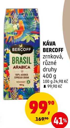 KÁVA BERCOFF zrnková, 400 g