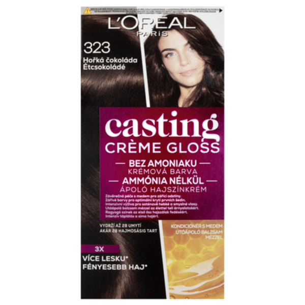 L´Oréal Paris Casting Creme Gloss semipermanentní barva na vlasy, odstín 323 horká čokoláda