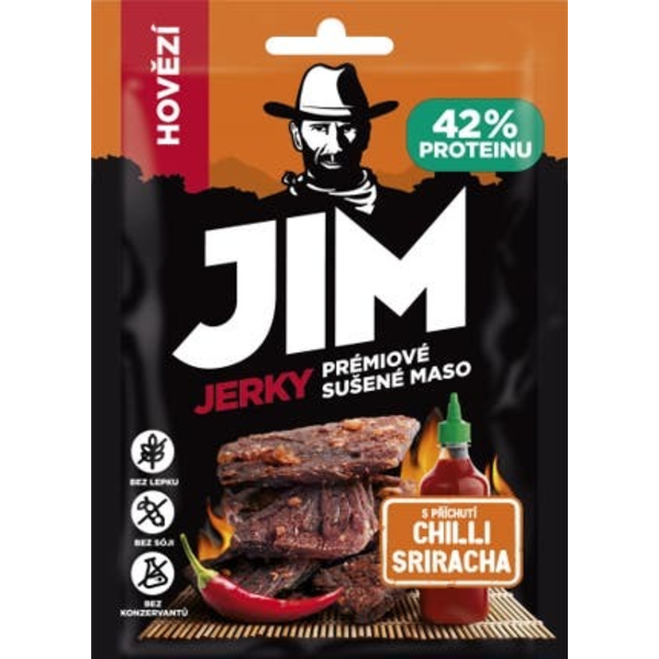 Jim Jerky Hovězí chilli Sriracha