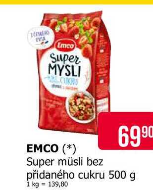 EMCO Super müsli bez přidaného cukru 500 g 1