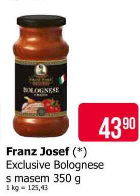 Franz Josef Exclusive Bolognese s masem 350 g 