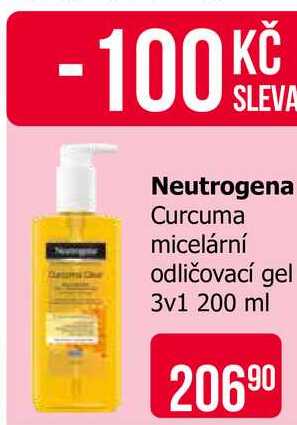 Neutrogena Curcuma micelární odličovací gel 3v1 200 ml 