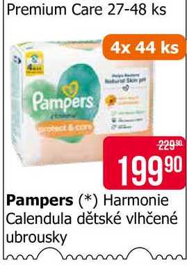 Pampers Harmonie Calendula dětské vlhčené ubrousky 4x44ks