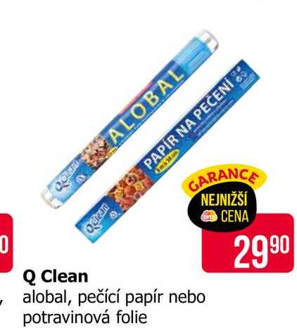 Q Clean alobal, pečící papír nebo potravinová folie 